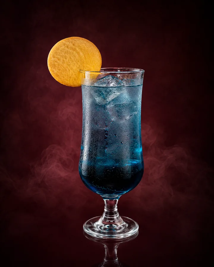 Blue Peach signature cocktail at Rrem's